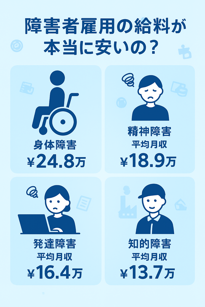 障害者雇用の給料が本当に安いか
