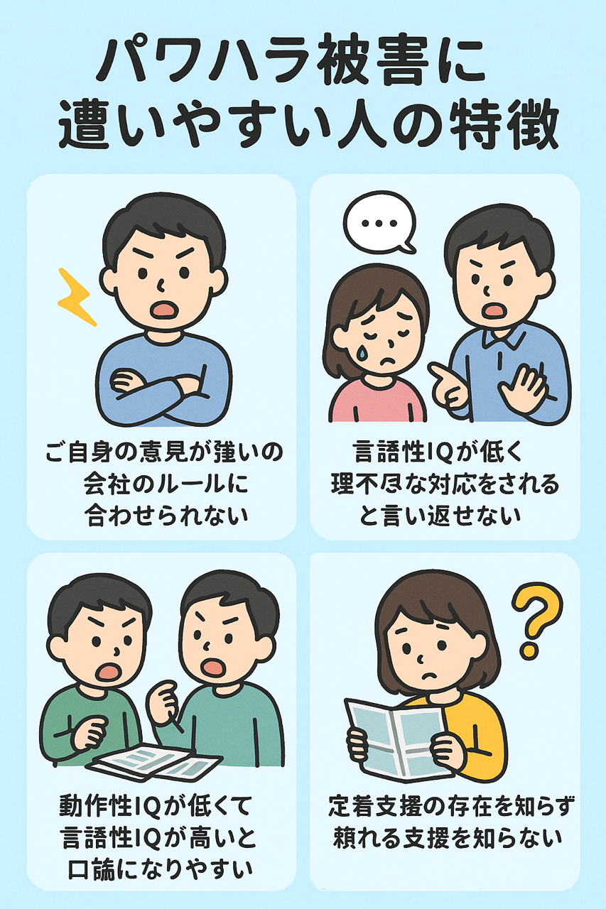 障害者雇用でパワハラ・ハラスメント被害に遭いやすい人の特徴