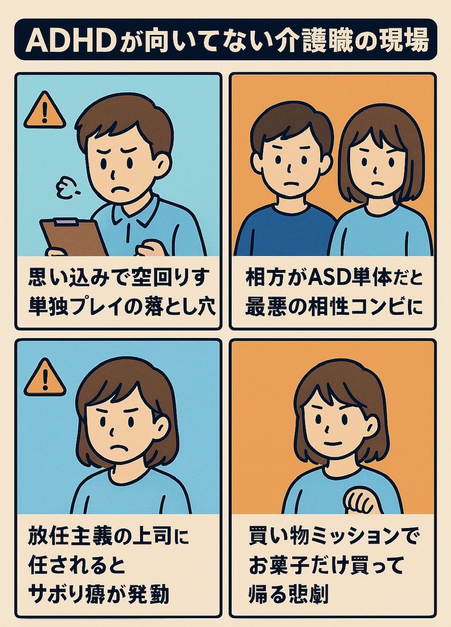 ADHDが向いてない介護職の現場