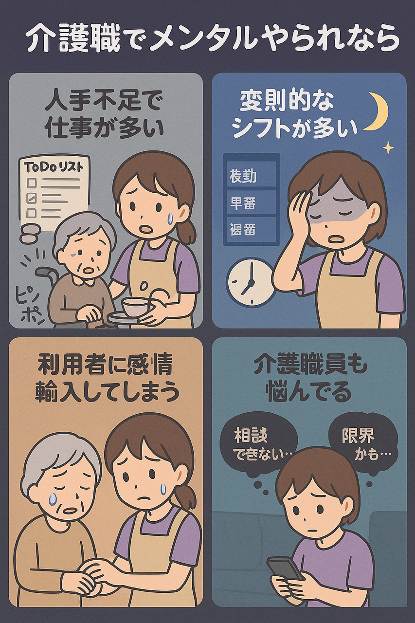 介護職でメンタルがやられることをまとめると