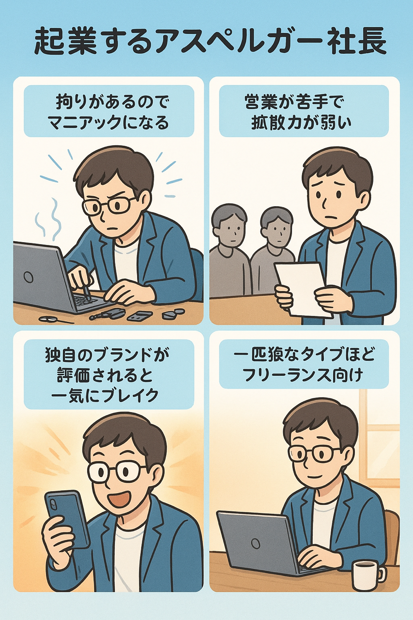 起業するアスペルガー社長に共通する特徴