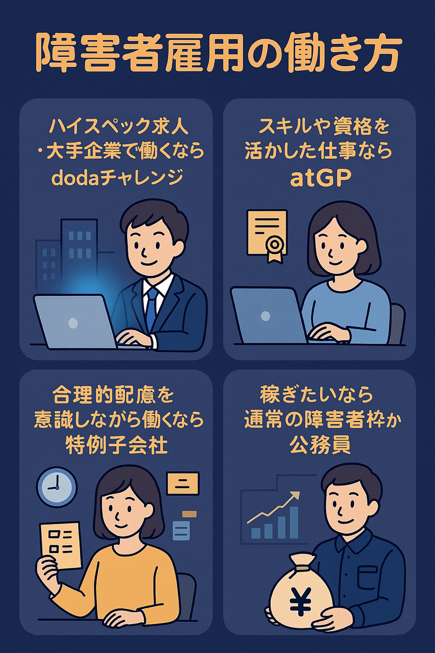 おすすめしたい障害者雇用の働き方