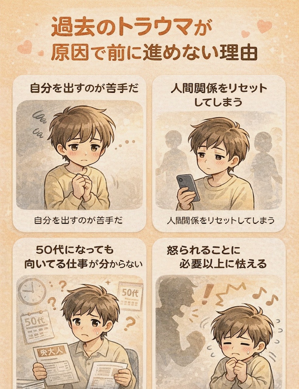 過去のトラウマが原因で前に進めない理由