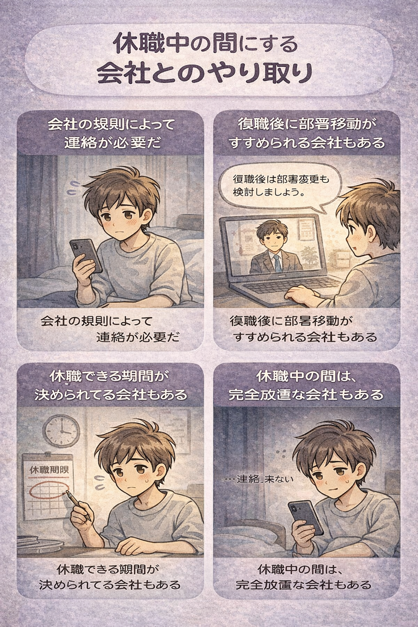 休職中は定期的に会社へ連絡が必要