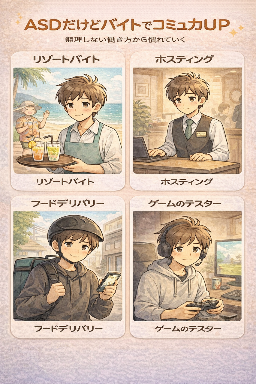 アスペルガーの向いてるバイト