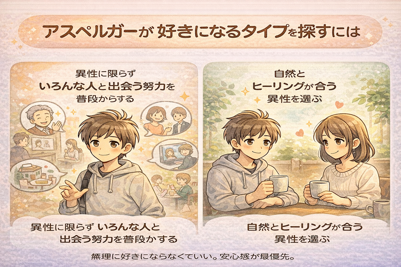 アスペルガーの「好きになるタイプ」を探すコツ