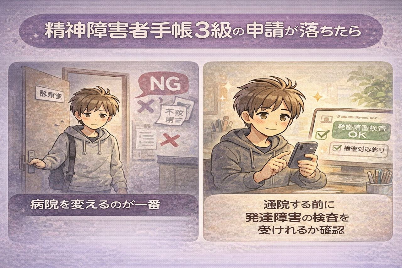 精神障害者手帳3級の申請が落ちたら