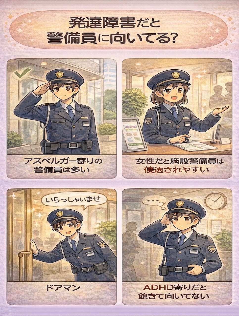発達障害に「警備員が向いてる」と言われる理由