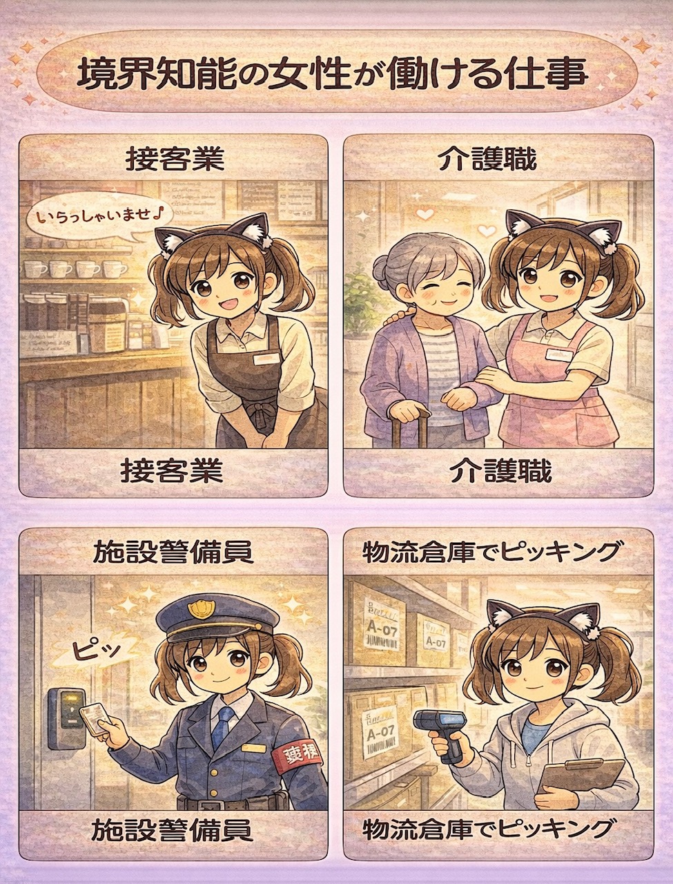 境界知能の女性が働ける仕事