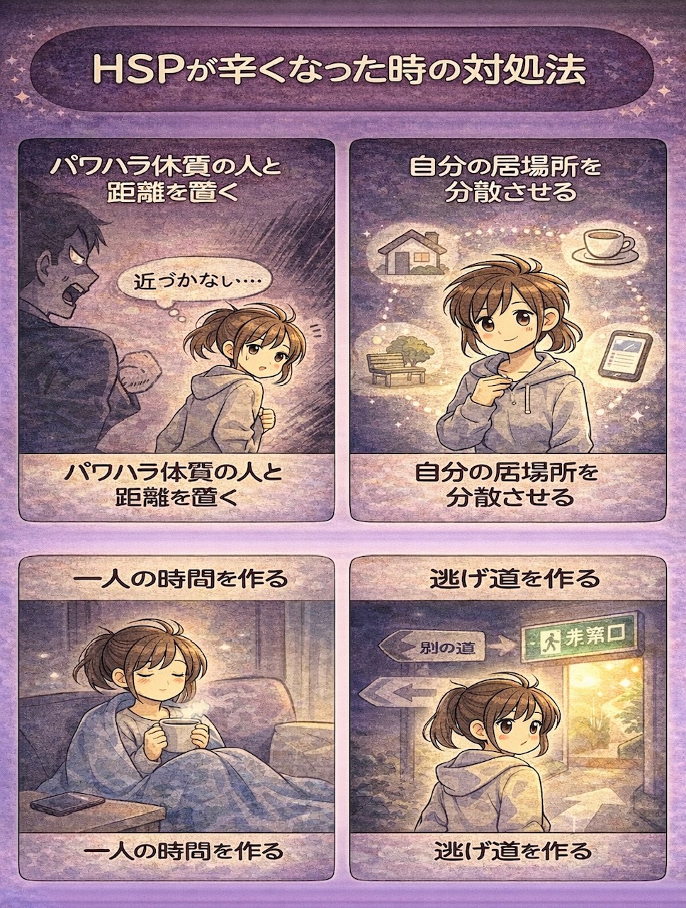 HSPがあり辛い時の対処法