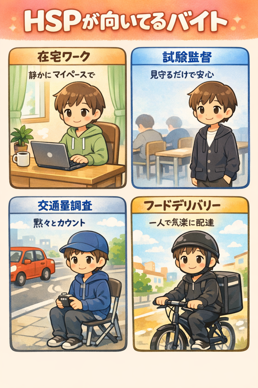 HSPが向いてるバイト