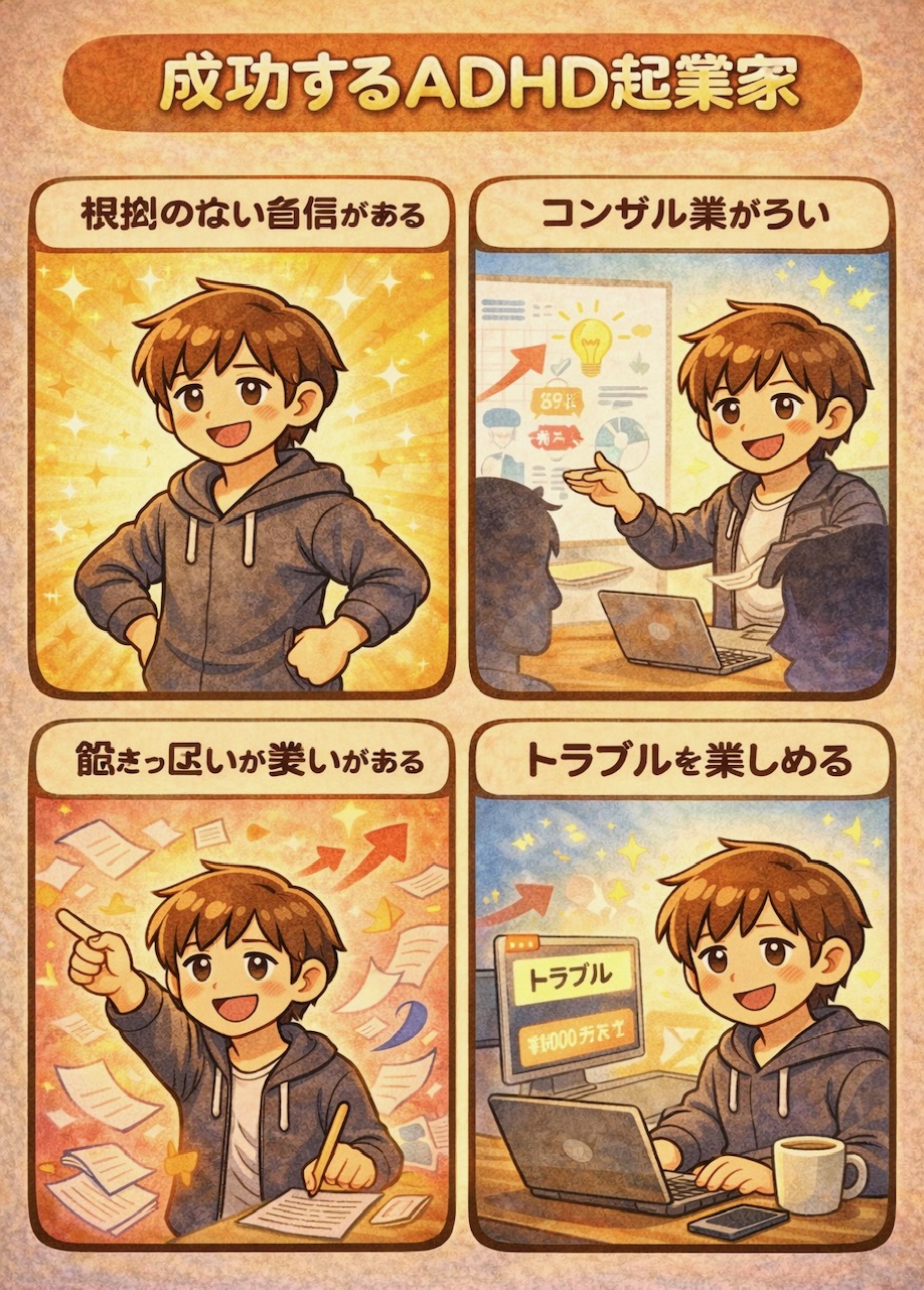 成功するADHD起業家 