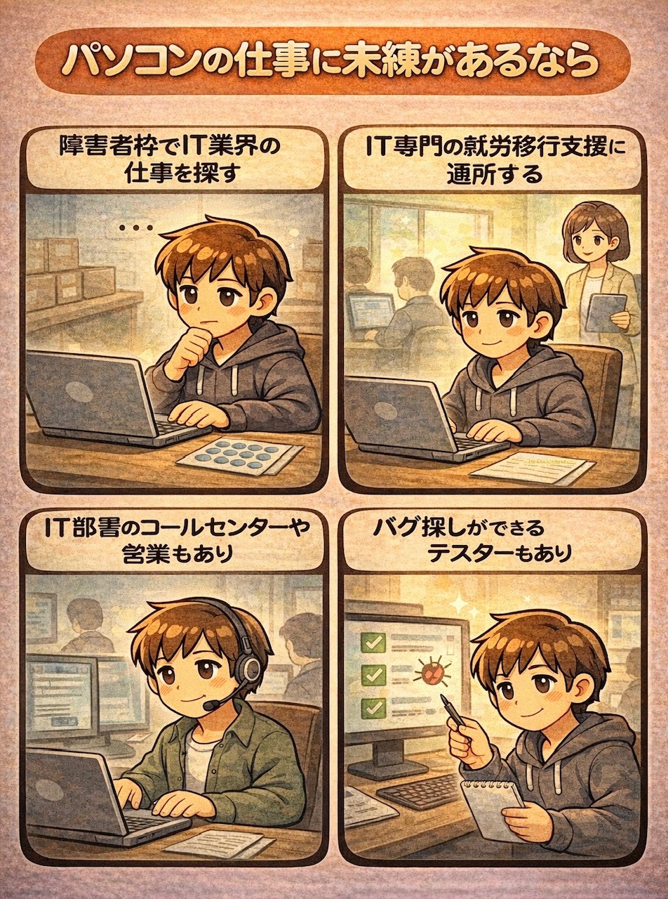 発達障害があるけれどパソコンの仕事に未練があるなら