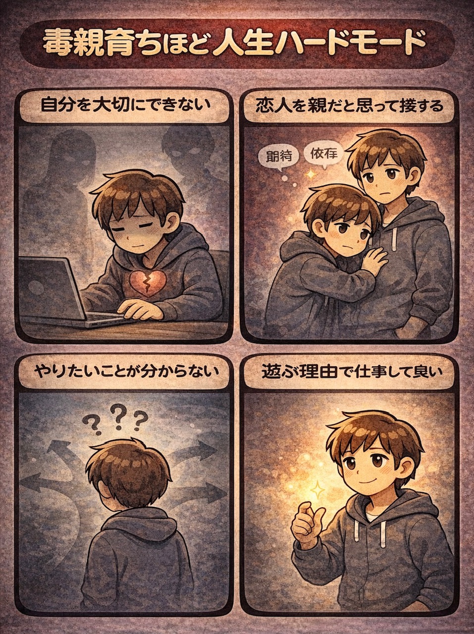 毒親育ちほど人生ハードモード