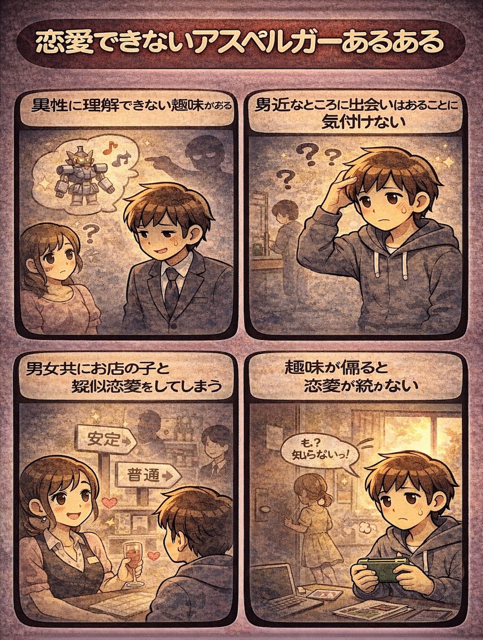 アスペルガー恋愛あうるある