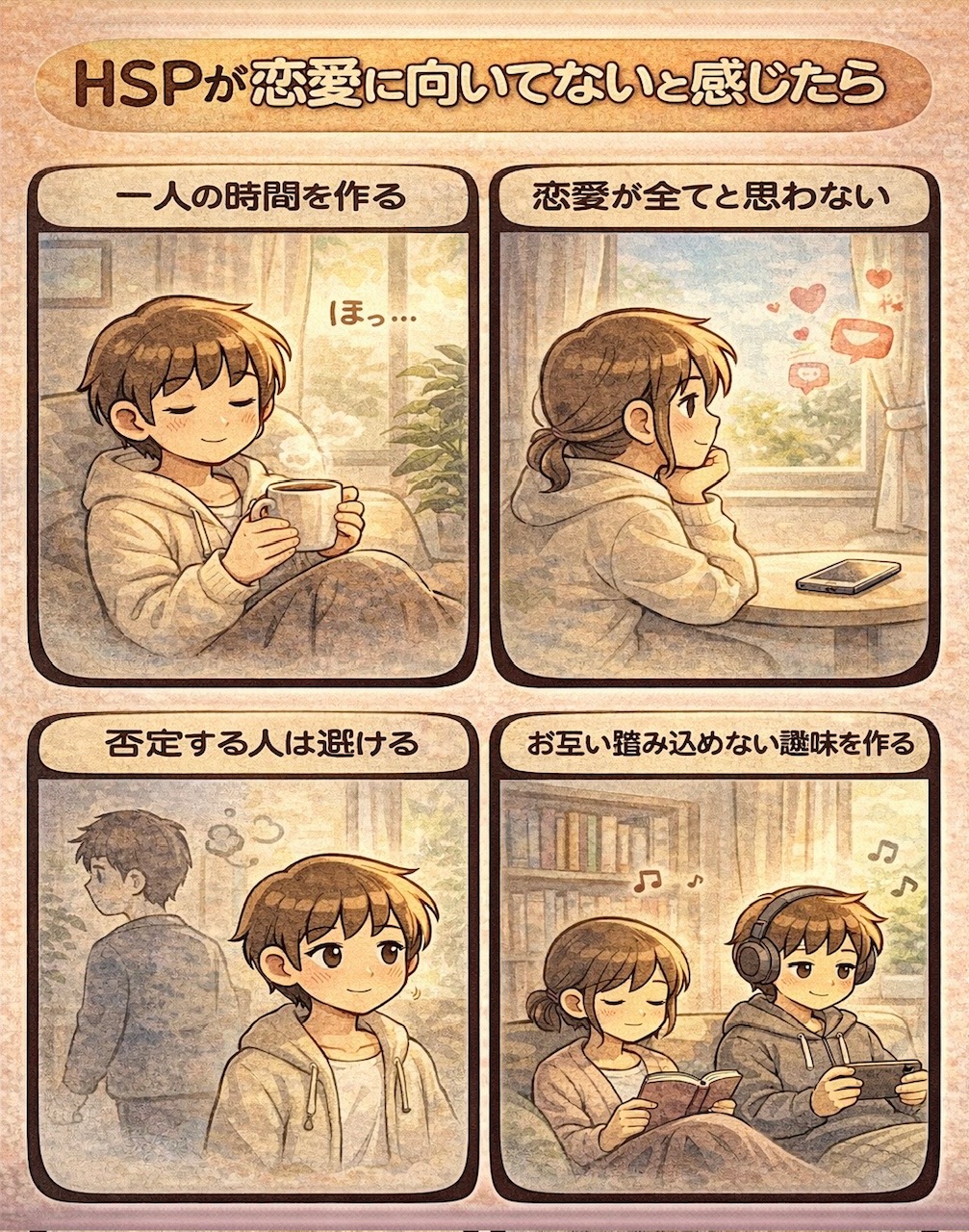 HSPが恋愛に向いてないと感じたら