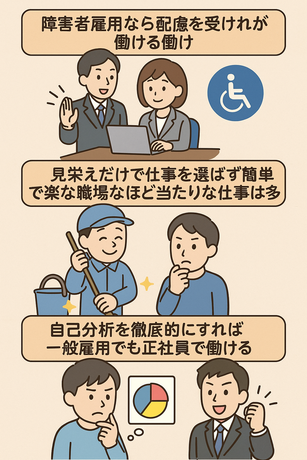 境界知能で悩む人は、見栄えの良い仕事よりも簡単で楽な職場