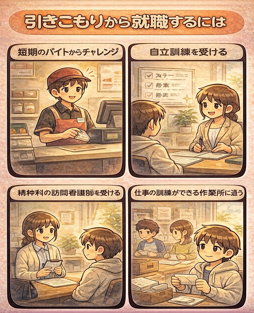 社会復帰できない引きこもりの人が就職するためには