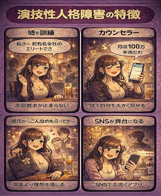 演技性人格障害の特徴