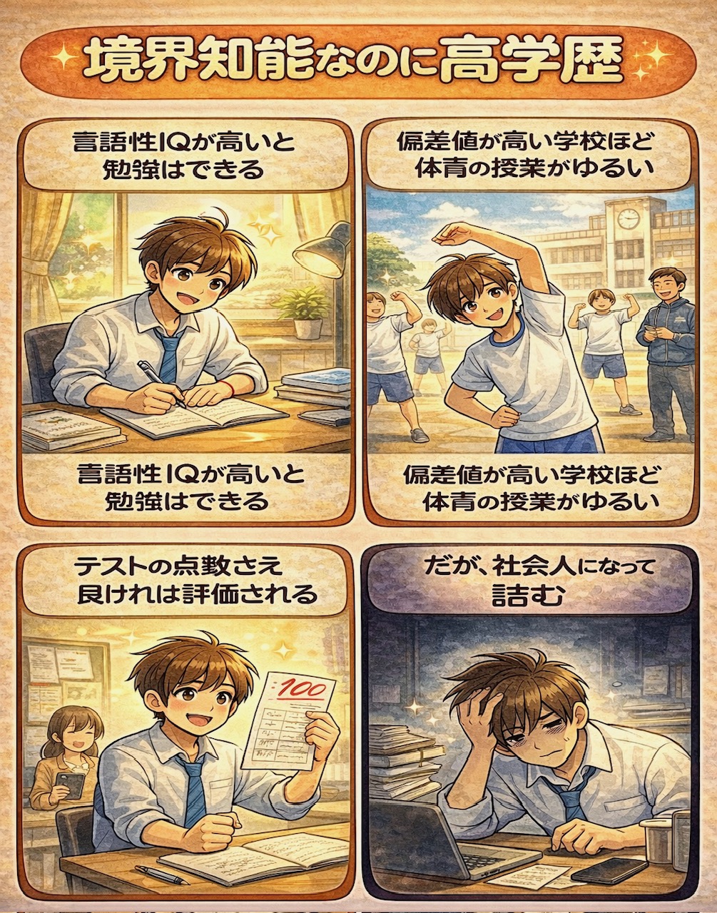 境界知能なのに高学歴