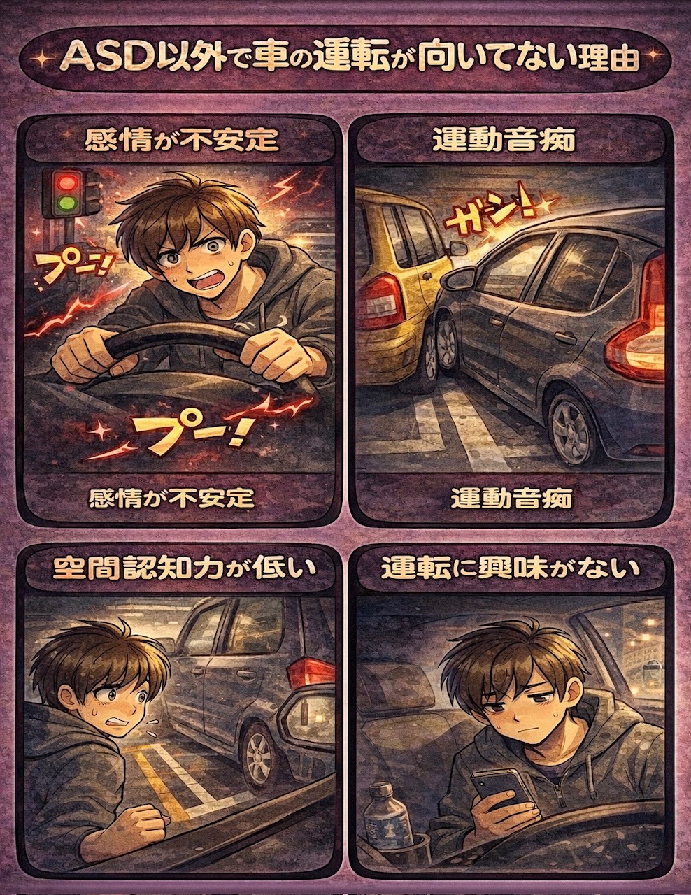 ASD以外に車の運転が向いてない理由