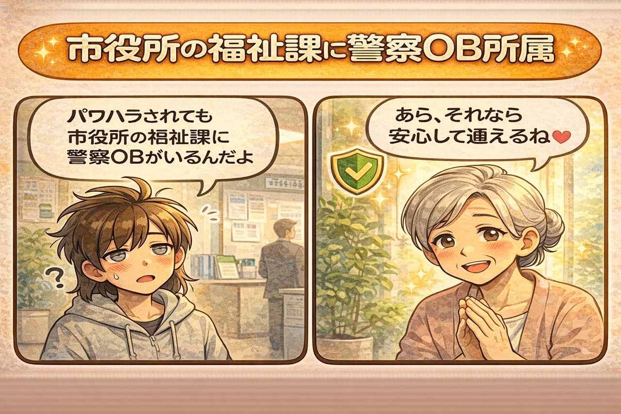 市役所の福祉課に警察のOBを配置