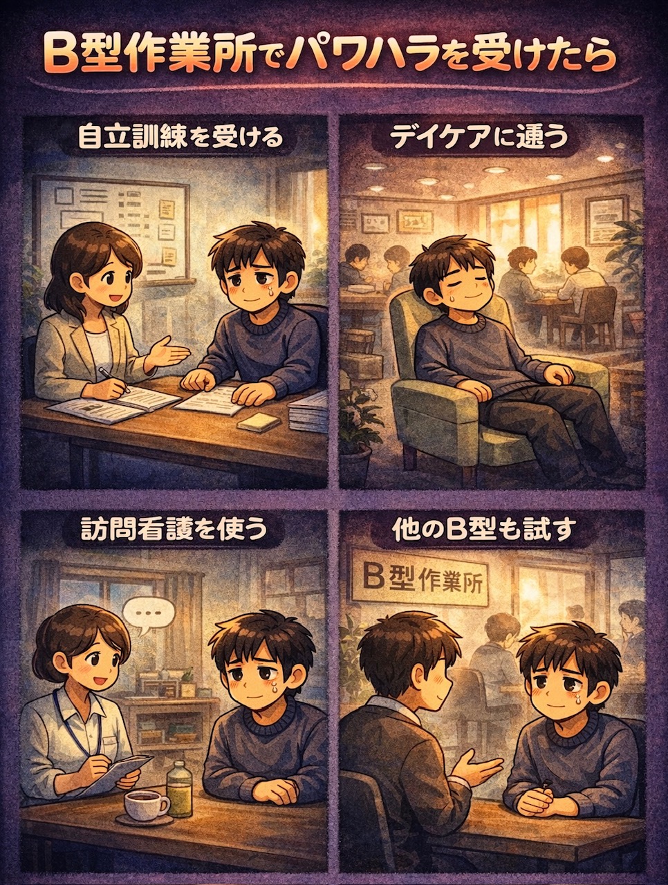 B型作業所が会っていないなら受けるサービスを変えるのも一つの手