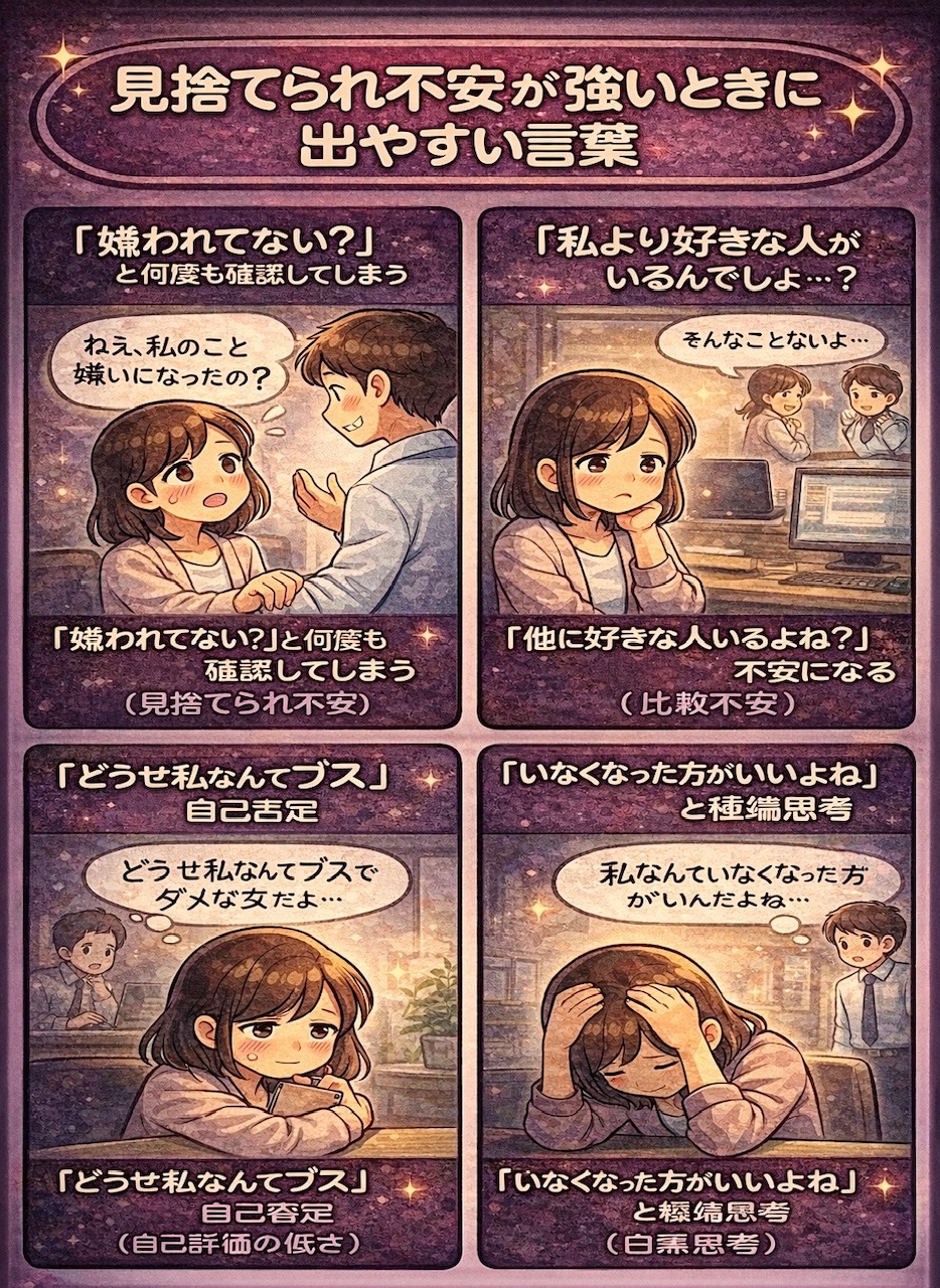 見捨てられ不安が強い人の口癖