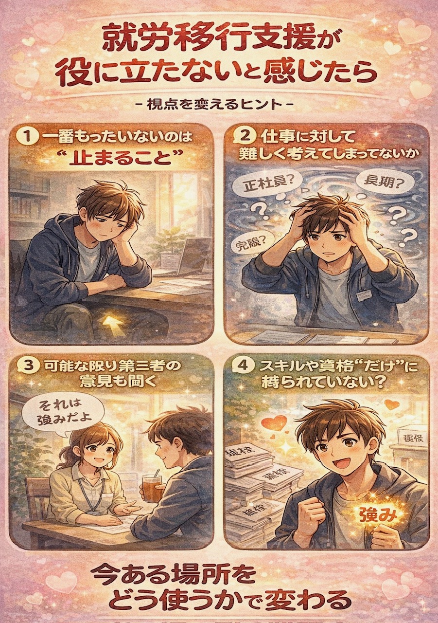 就労移行支援が役に立たないと感じたら