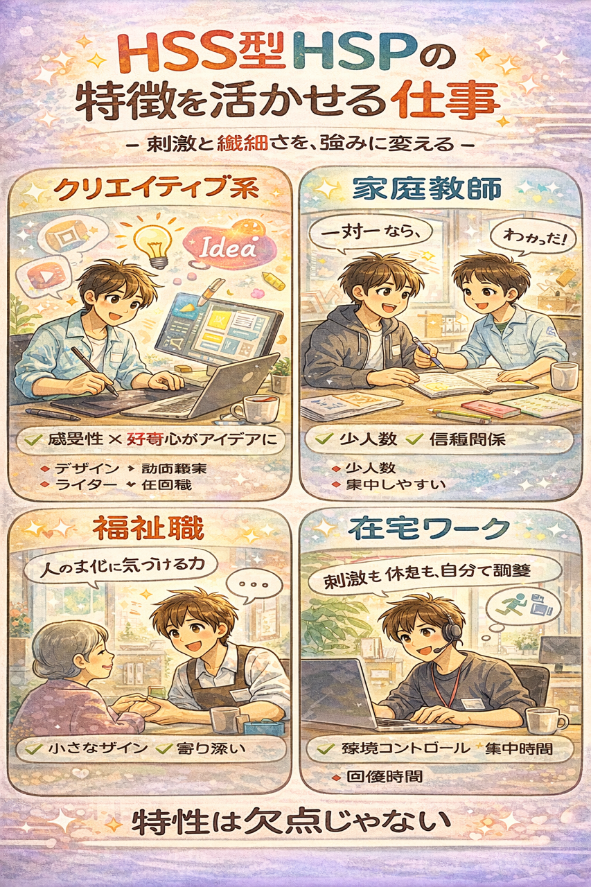 HSS型HSPの向いてる仕事