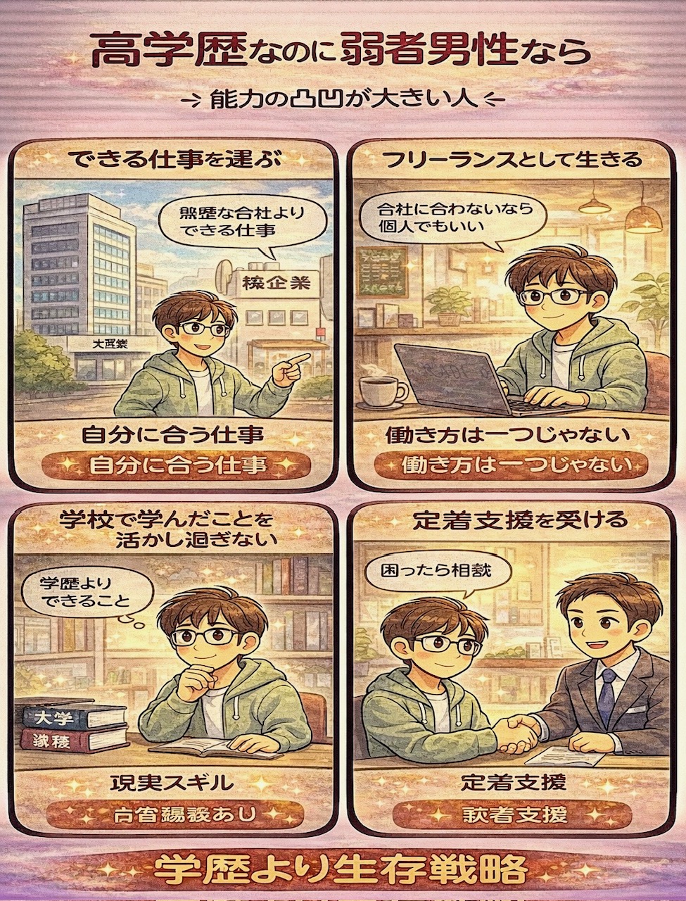 高学歴なのに弱者男性なら