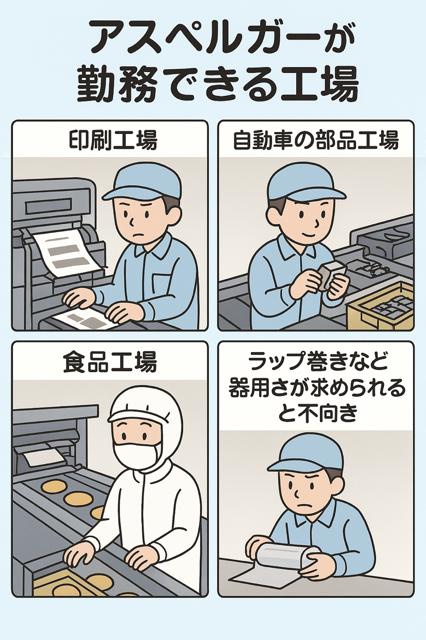 アスペルガーが勤務できる工場とは