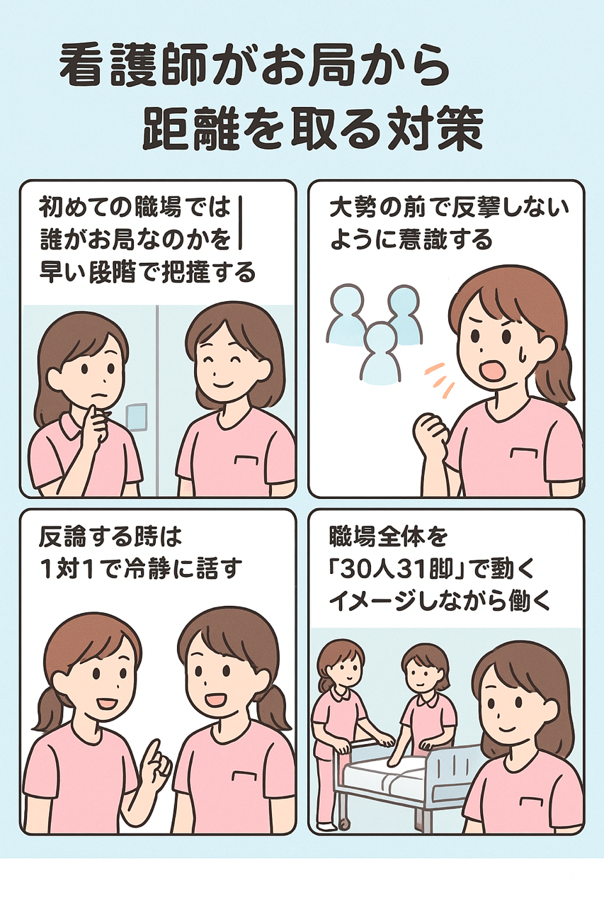看護師がお局から距離を取るための工夫