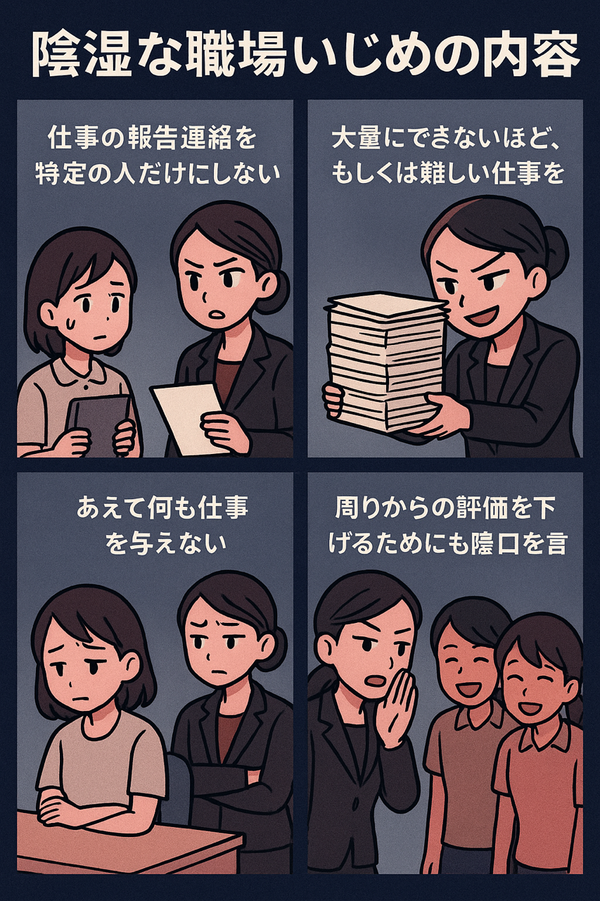 陰湿な職場いじめの内容